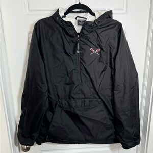 Charles River Apparel Black Pullover Jacket Women’s M Embroidered Lacrosse Stic